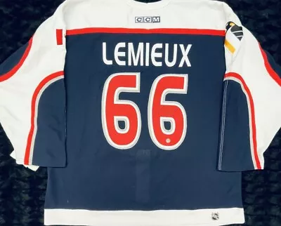 *VERY RARE* Mario LEMIEUX Signed 2001 NHL All-Star Pro CCM Jersey *KABOOM!* • $3499