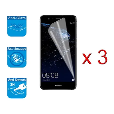 For Huawei P10 Lite - Front Screen Protector Cover Guard LCD Film Foil X 3 NEW • £2.09