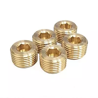 Brass Pipe Fitting Hex Counter Sunk Plug 1/2 Inch • $12.42