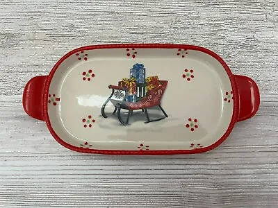 NEW TEMP-TATIONS By Tara  OLD WORLD   Christmas Sleigh With Gifts Dish • $29.21