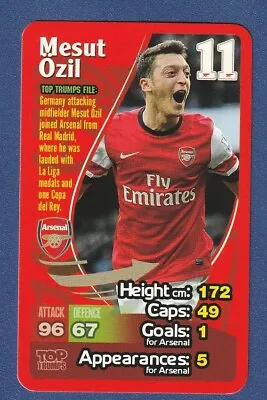 MESUT OZIL 2013/14 Top Trumps Arsenal Football Club Game Card Soccer 13/14* • $2.99