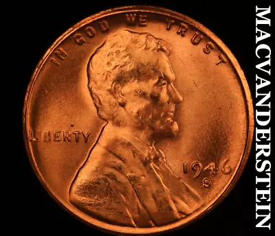 1946-S Lincoln Wheat Cent - Choice Gem Brilliant Unc  No Reserve  #U4173 • $0.99