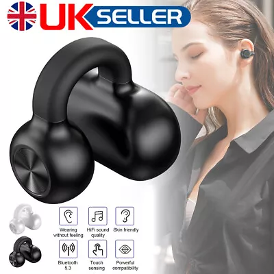 £6.94 • Buy Bluetooth 5.3 Bone Conduction Wireless Earbuds Ear Clip Headphones Sport Headset