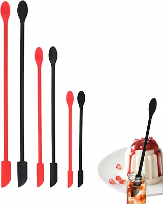 6 Pcs Mini Spatula Silicone Spatula Set Upgraded Double-ended Sturdier Makeup Sp • $10.94