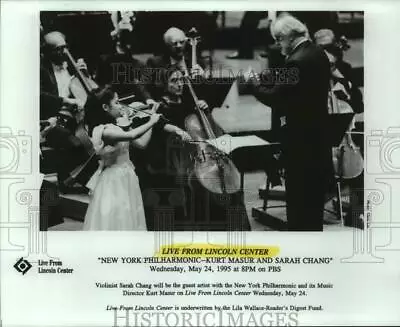 1995 Press Photo Violinist Sarah Chang To Be Guest Artist New York Philharmonic • $17.99