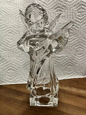Mikasa -  Herald Collection -  Angel Playing The Mandolin - Glass Figurine • $15