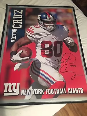 New York Giants #80 Victor Cruz Autographed Poster • $80