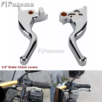 Motorcycle Chrome Brake Clutch Hand Levers Kit For Harley-Davidson Softail 15-22 • $36.79