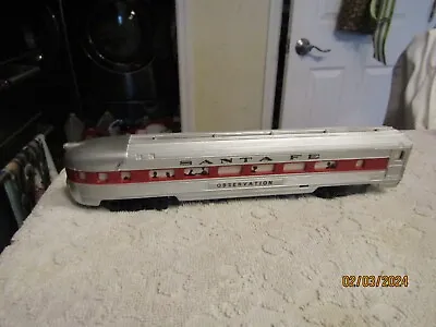 Vintage Tyco HO Streamline Observation Passenger Car Santa Fe UPGRADED LIGHTING • $10.50