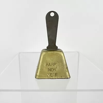 Vintage Holiday Brass Bell “A Happy New Year” Celebration Bell • $10.49