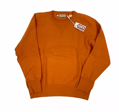 NEW Levi's Vintage Clothing LVC Bay Meadows Sweatshirt Russet Orange Mens Size L • $59.99