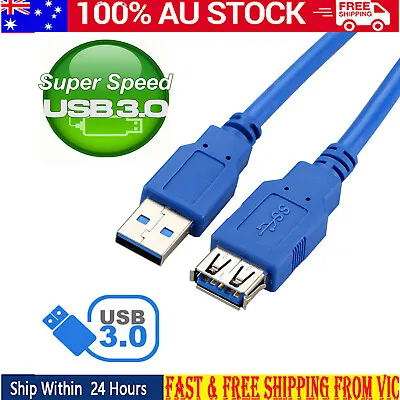 $7.70 • Buy NEW USB 3.0 Super Speed Male A To Female Data Extension Cable Printer Keyboards