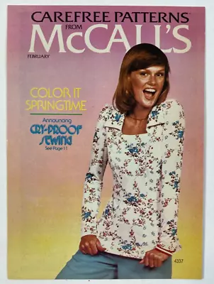 Vintage Carefree Patterns From McCalls Feb '70s Pamphlet Sewing Pattern Catalog • $5