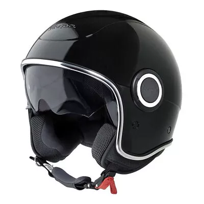 Helmet Jet PIAGGIO VESPA VJ1 Shiny Black 094 • $272.57