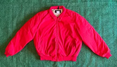 Vintage Eddie Bauer Bomber Goose Down Insulate Jacket Size Large Red USA Made • $79