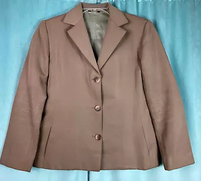 Rare Halston Braniff Airlines Taupe Jacket Stewardess Flight Attendant Uniform • $79.99