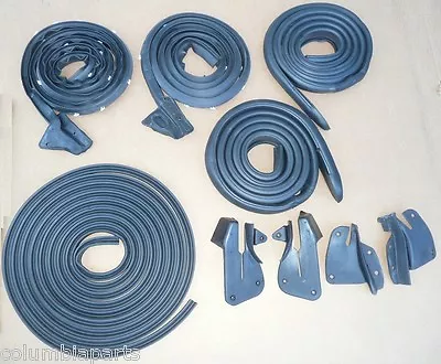 1970 Cuda Challenger Door Roof Trunk Lock Weatherstrip Seal Kit 9PC USA Rubber  • $273