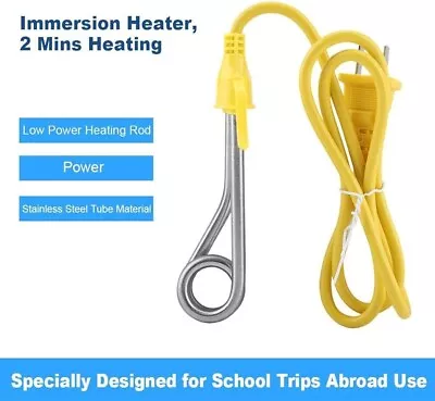 Electric Water Heater Element Mini Boiler Hot Water Coffee Immersion Travel • $7.99