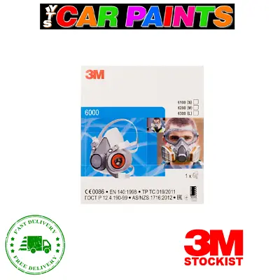 3M 6000 Series 6300 (Large) Reusable Half Face Mask (Filters Sold Separately). • £23.95