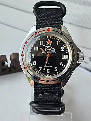 Vintage Soviet New Watch VOSTOK 2409. KOMANDIRSKIE. Tank. Made In USSR. • $135