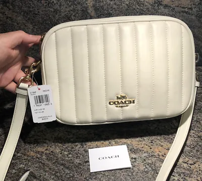 $250 • Buy Coach Jes Crossbody Handbag W/ Linear Quilting (Chalk) New With Tags Retail $428