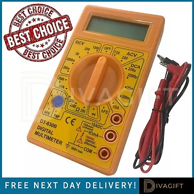 Lcd Digital Multimeter Voltmeter Ammeter Ac Dc Ohm Current Circuit Tester New • £10.95