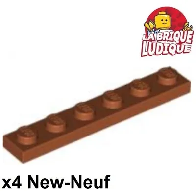 LEGO 4x Plate Flat 1x6 6x1 Dark Orange Dark 3666 New • $4.08