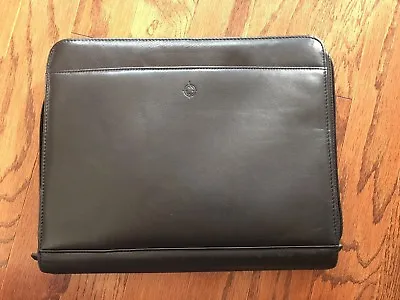 FRANKLIN COVEY Black Leather Business Briefcase Attache • $29.99