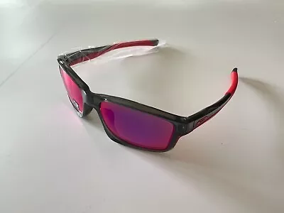 Authentic Oakley Chainlink Grey Smoke Red Iridium Polarized Sunglasses OO9247-10 • $229.99