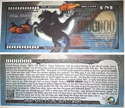 Lot Of 25 NEW Headless Horseman Million Dollar Bill Fun Money Gospel Tract Notes • $8.05