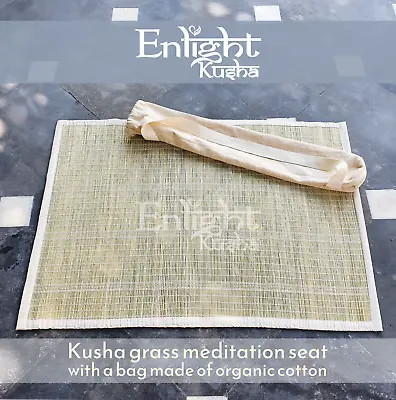 Enlight Meditation Yoga Organic Cotton Cushion With Kusha Grass Set • $71.99