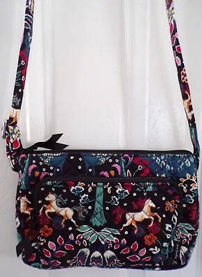 Nwt New Vera Bradley Rfid Little Hipster Quilted Enchantment Black Multi $70.00 • $23.75