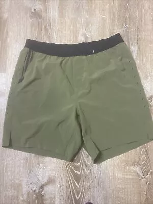 Ten Thousand Shorts Men XLarge Interval 7  Olive Military Green Pocket EUC • $29.97