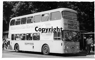 Bournemouth Yellow Buses OEL125M Daimler Fleetline B&W Bus Photo • £1.15