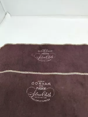 2 VTG Gorham Pacific Silver Cloth Anti Tarnish 6 Slot Place Setting Bags 12 X12  • $29.95