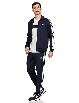 Adidas Mens 3-stripes Tricot Tracksuit Jacket And Pant Old School Fast Sell • $64.95