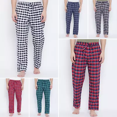 Mens Pajama Pants Lightweight Soft Plaid Sleep Lounge Pants Pyjama With 2 Pocket • $15.99