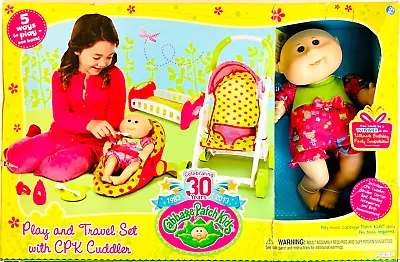 Jakks Pacific Cabbage Patch Kids Play & Travel Set With CPK Cuddler Baby Doll • $191.47