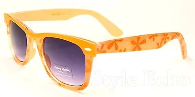 Retro Optix Flower Print Frame Womens Vintage Fashion Sunglasses • $8.99