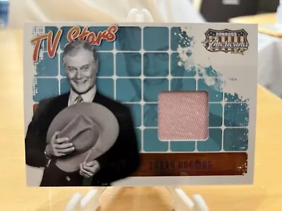 Larry Hagman Worn Pink Swatch Materials Card 2008 Donruss Americana Ii Tv Stars • $9.99