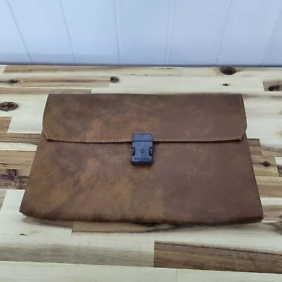 Vintage Samsonite Caramel Brown Vinyl Case Pouch Bag Purse Briefcase Portfolio • $16.99