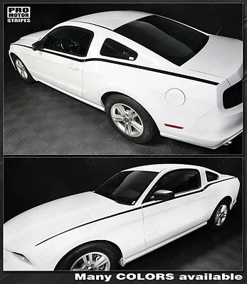 Ford Mustang 2010-2014 Ready-2-Rock Side Accent Stripes Decals (Choose Color) • $47.60