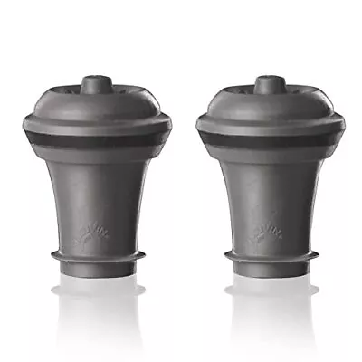 Vacu Vin Wine Saver Vacuum Stoppers - Set Of 2 - Gray - For Wine Bottles - Ke... • $19.80