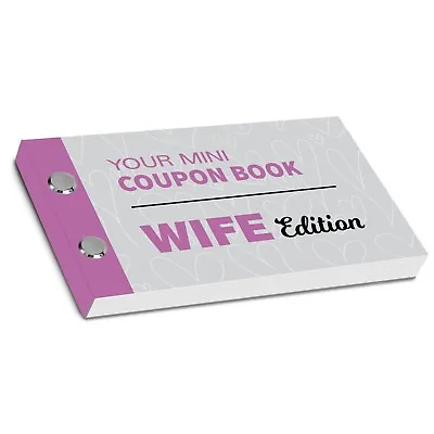 Wife Coupon Book Anniversary Valentines Gift For Wife Birthday Gifts For Wife • £9.99