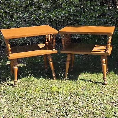 2 Tables By Baumritter New York -End Table / Side Tables MAPLE  Colonial Style • $60
