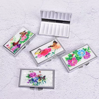 Rectangle Portable Metal Pill Box Medicine Tablet Storage  Vitamin Container .yu • $4.39