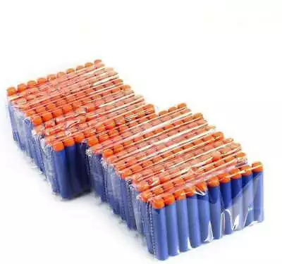 100 X Bullets SOFT HEAD Nerf N-Strike Elite Dart Refill Fits Most Nerf Guns BLUE • $13.99