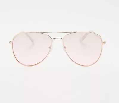 NEW PETA + JAIN Oasis Pink Lens Gold Frame Aviator Sunglasses RRP $69.95 • $40