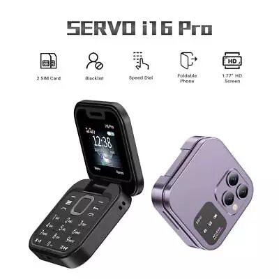 2024 New Mini Flip Mobile Phone Fm Radio Magic Voice Speed Dial 2SIM Card • $41.21