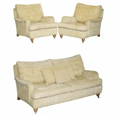 £2950 • Buy Lovely Duresta Lansdowne Sofa & Pair Of Armchairs Suite Egyptian Upholstery